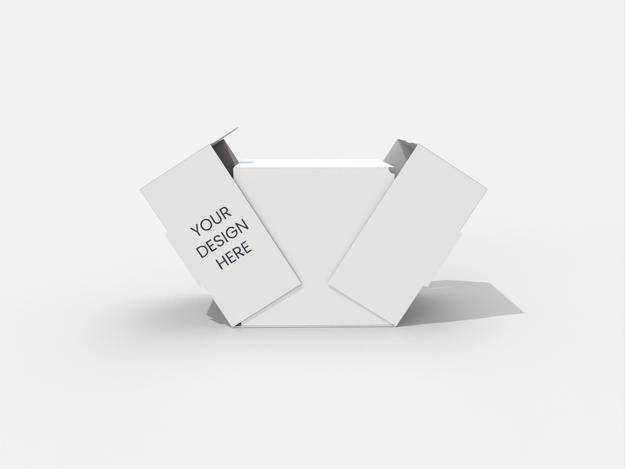 Packaging folding paper box double open mockup 158050