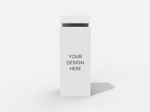 Tall box bottle box tuck front mockup 362111