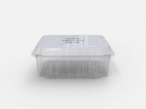disposable hinged salad container food packaging salad box mockup 604030