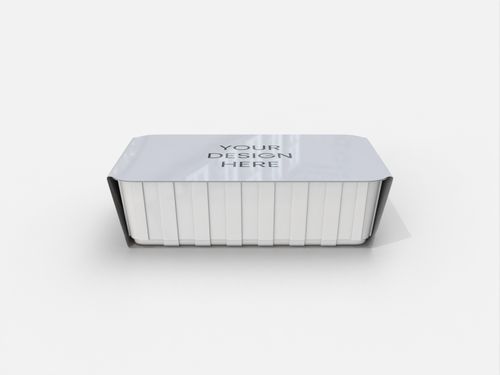 food container with sleeve takeaway food delivery container mockup 510900