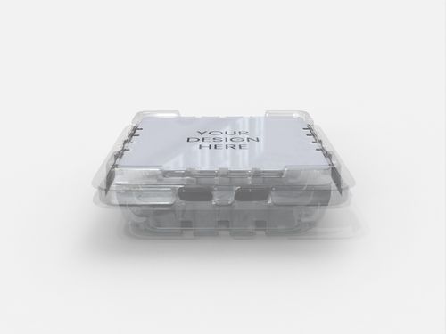 food container fruit plastic box custom label packaging mockup 604070
