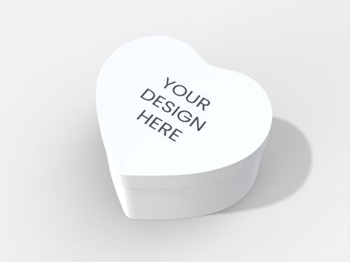 Heart shaped box with lid mockup 512220