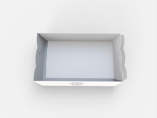 Tray boxes trapezoid arc edges mockup 120110