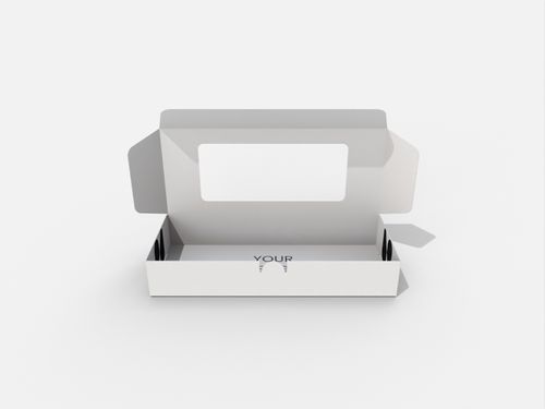 Flip top boxes with window cardboard mailer mockup 150301