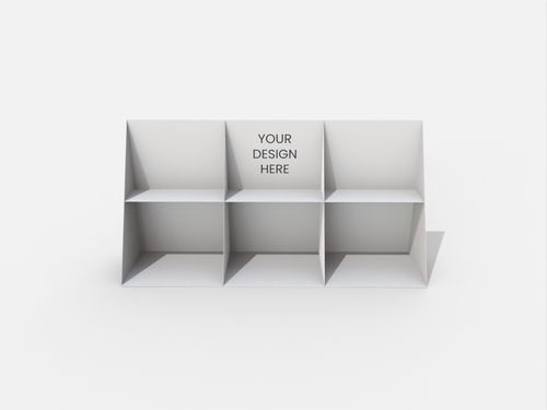 2 step display stands with 6 grids mockup 175150