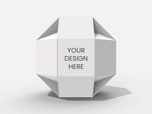 Polygonal boxes spherical paper mockup 188300