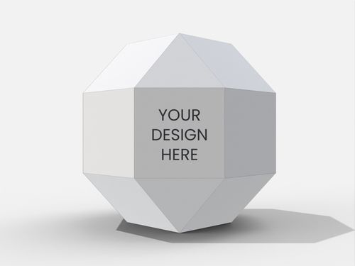 Polygonal boxes spherical paper mockup 188310