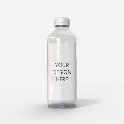 Plastic bottle product label water bottles mockup 501000
