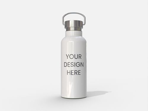 Stainless steel water bottle thermos insulated mockup 510250