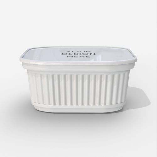 Flexible packaging food storage boxes plastic container mockup 601450