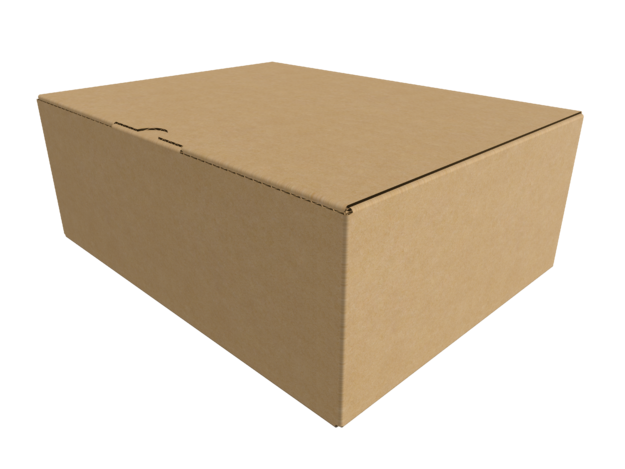 Cardboard box with lock mockup 206090